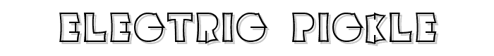 Electric Pickle font